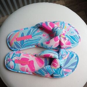 Lilly Pulitzer Pool Slipper Sea Glass Rainforest Retreat S/M